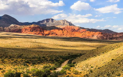 View from the Red Rock Wash Overlook in Red Rock Canyon National Conservation Area