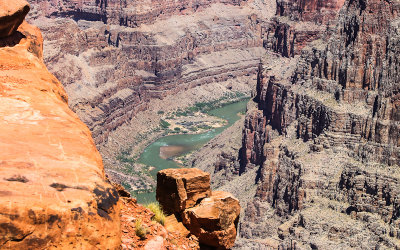 The winding Colorado River from the Toroweap Overlook in Grand Canyon National Park