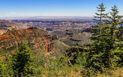 The North Rim view from Vista Encantada in Grand Canyon National Park
