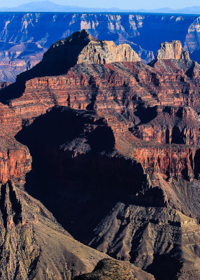 Brahma and Zoroaster Temples from Bright Angle Point in Grand Canyon National Park