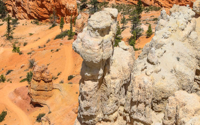 Cap rock formation just below Bryce Point in Bryce Canyon National Park