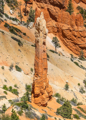 Obelisk near Inspiration Point from the Rim Trail in Bryce Canyon National Park