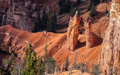 The Square Arch in the late afternoon from the Point Supreme Overlook in Cedar Breaks National Monument