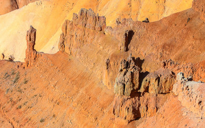 Direct sunlight on formations from the Point Supreme Overlook in Cedar Breaks National Monument