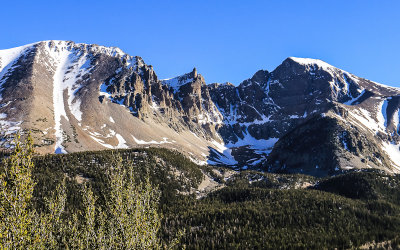 The Wheeler Wall in late afternoon from the Mather Overlook in Great Basin National Park
