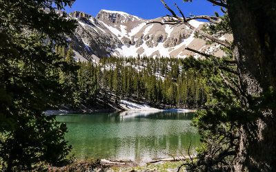 Teresa Lake and Wheeler Peak from along the Alpine Lakes Trail in Great Basin National Park