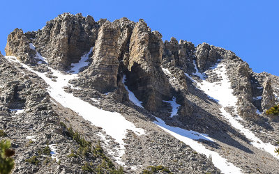 Rocky peaks as seen from along the Alpine Lakes Trail in Great Basin National Park