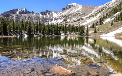 “LUNCH meeting” view at Stella Lake along the Alpine Lakes Trail in Great Basin National Park