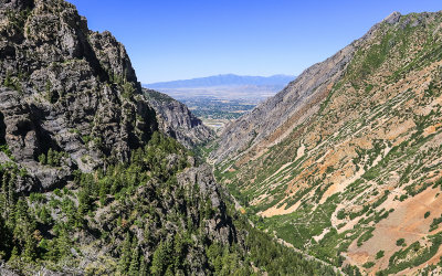 American Fork Canyon from the trail in Timpanogos Cave National Monument