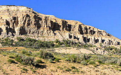 Late day view of the rocky ridge over the Historic Quarry Trail in Fossil Butte National Monument