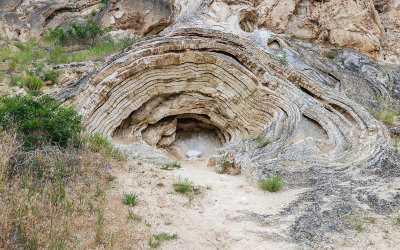 Extinct spring formation near White Sulphur Spring in Hot Springs State Park