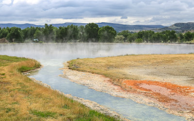 Large hot spring collection pool in Hot Springs State Park