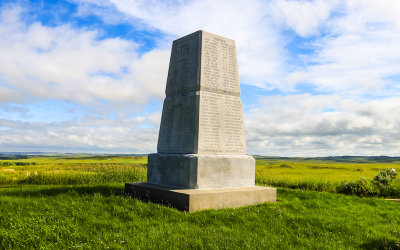 7th Cavalry Memorial on Last Stand Hill in Little Bighorn Battlefield National Monument