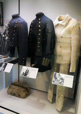 Uniforms (West Point, 7th Cav., and plains) of Lt. Col. Custer in Little Bighorn Battlefield National Monument
