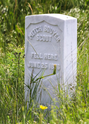 U.S. Scout marker along the Deep Ravine Trail in Little Bighorn Battlefield National Monument