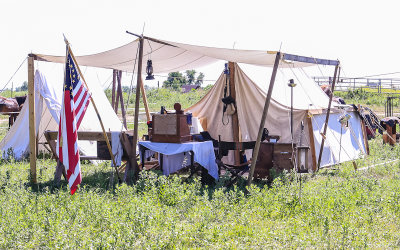 7th Cavalry command tent at the Real Bird Reenactment Event