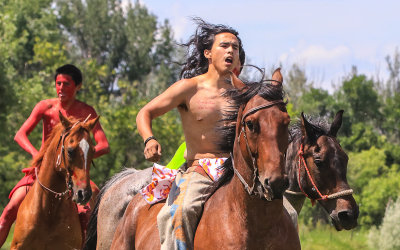 Indian Nation warriors at the Battle of the Little Bighorn