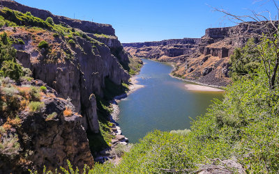The Snake River Gorge in Shoshone Falls Park along the Snake River