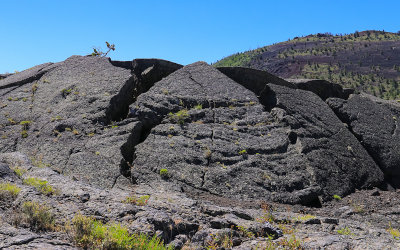 Lava dome pushed upward along the Broken Top Trail in Craters of the Moon National Monument