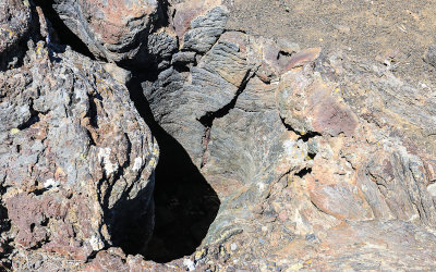 Vertical Lava Tree formation along the Wilderness Trail in Craters of the Moon National Monument