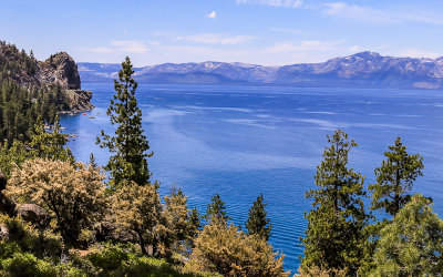 Cave Rock on the edge of Lake Tahoe