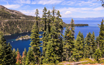 Lake Tahoe with Emerald Bay in the foreground in Lake Tahoe