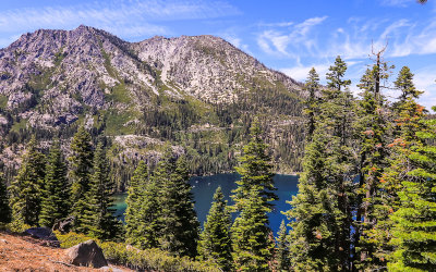 Mountains around Emerald Bay in Lake Tahoe