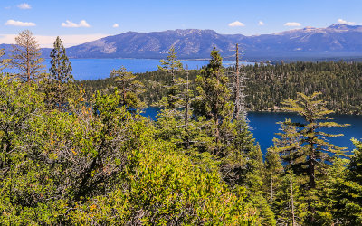Looking across Emerald Bay at the south side of Lake Tahoe