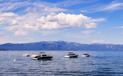 View across the lake from Meeks Bay in Lake Tahoe