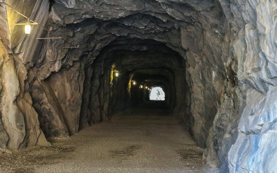 A tunnel built for the OShaughnessy Dam project in the Hetch Hetchy Valley in Yosemite National Park
