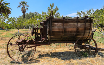 Horse drawn spreader in John Muir National Historic Site