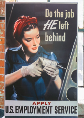 U.S. Employment Center poster in Rosie the Riveter National Historical Park