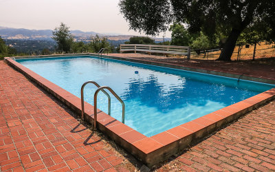 Swimming pool overlooking the valley in Eugene ONeill National Historic Site
