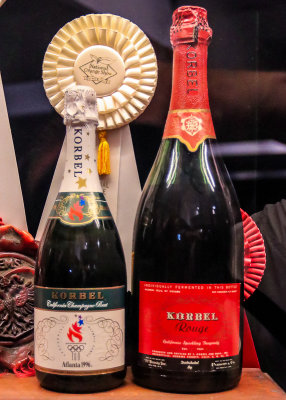 Atlanta Olympic Korbel Champagne bottle in the Korbel Champagne Cellars