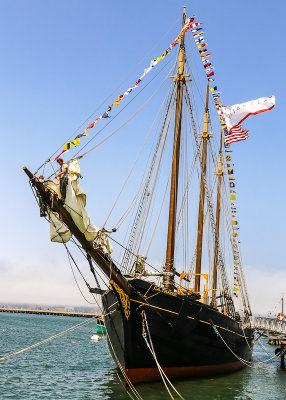 Three-masted schooner C.A. Thayer (1895) in San Francisco Maritime NHP