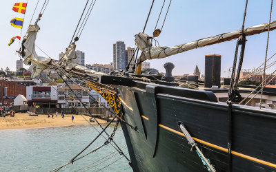 C.A. Thayer moored at the Hyde Street Pier in San Francisco Maritime NHP