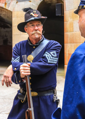 Civil War soldier in Fort Point National Historic Site
