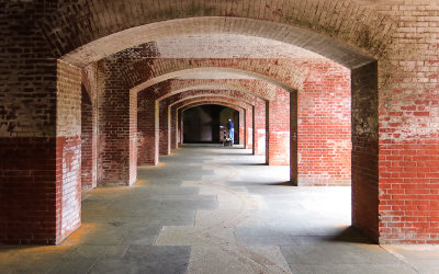 View along the second tier in Fort Point National Historic Site