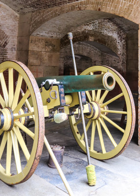 Civil War cannon in Fort Point National Historic Site