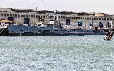 The USS Pampanito World War II submarine at Pier 45 in San Francisco