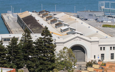 Pier 29 as viewed from Coit Tower in San Francisco