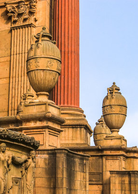 Detail of The Palace of Fine Arts in San Francisco