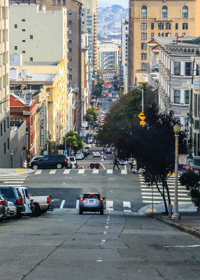 Steep hillside street in San Francisco