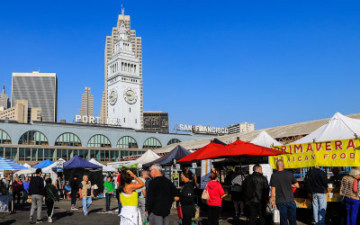 The Port of San Francisco Clock Tower at the Farmers Market 