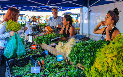 Greens and spices at the Farmers Market