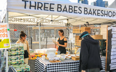 Only two of the Three Bakeshop Babes accounted for at the Farmers Market