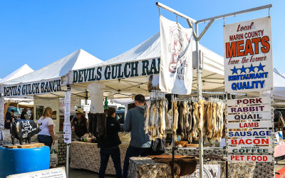 Devils Gulch Ranch booth at the Farmers Market