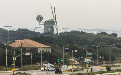 A Dutch style wind mill in Golden Gate Park