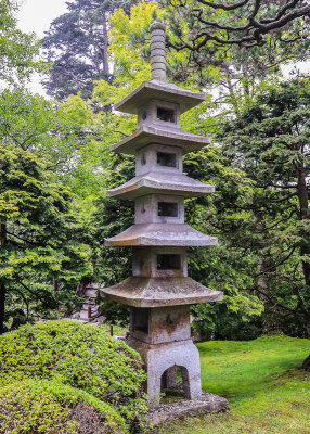 Stone pagoda at the Japanese Tea Garden in Golden Gate Park