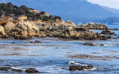 Coastline from the Cypress Point Lookout along the 17 Mile Drive - Pebble Beach